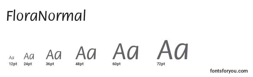 FloraNormal Font Sizes