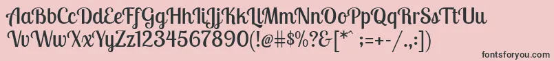 LobstertwoRegular Font – Black Fonts on Pink Background