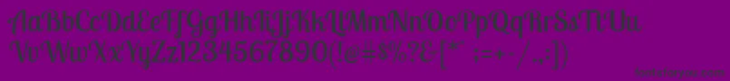 LobstertwoRegular Font – Black Fonts on Purple Background