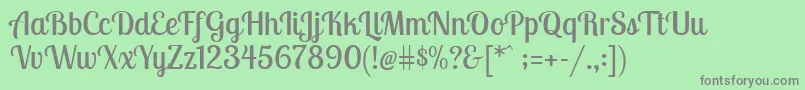 LobstertwoRegular Font – Gray Fonts on Green Background