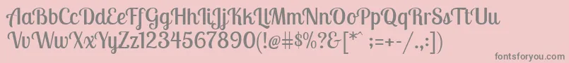 LobstertwoRegular Font – Gray Fonts on Pink Background
