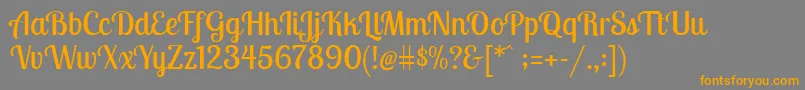 Шрифт LobstertwoRegular – оранжевые шрифты на сером фоне
