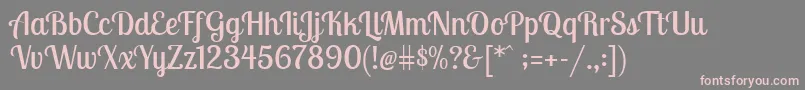 LobstertwoRegular Font – Pink Fonts on Gray Background