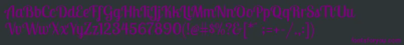 LobstertwoRegular Font – Purple Fonts on Black Background