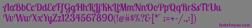 LobstertwoRegular Font – Purple Fonts on Gray Background