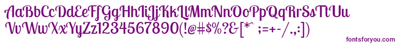 LobstertwoRegular Font – Purple Fonts on White Background