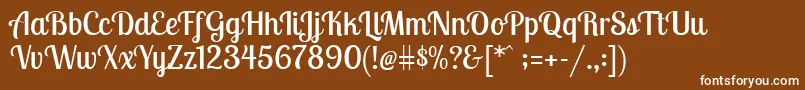 LobstertwoRegular Font – White Fonts on Brown Background