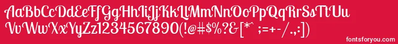 LobstertwoRegular Font – White Fonts on Red Background