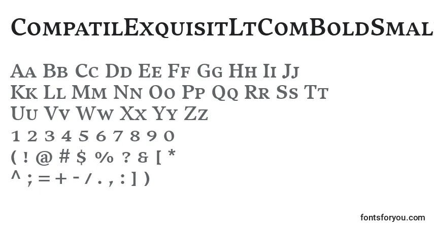 CompatilExquisitLtComBoldSmallCapsフォント–アルファベット、数字、特殊文字