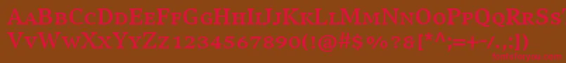 CompatilExquisitLtComBoldSmallCaps Font – Red Fonts on Brown Background