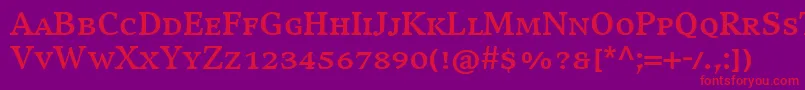 CompatilExquisitLtComBoldSmallCaps Font – Red Fonts on Purple Background