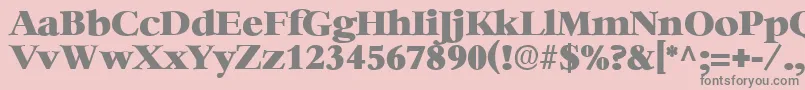 HeatherRegular Font – Gray Fonts on Pink Background