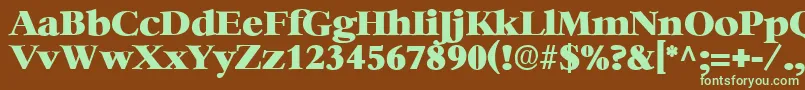 HeatherRegular Font – Green Fonts on Brown Background