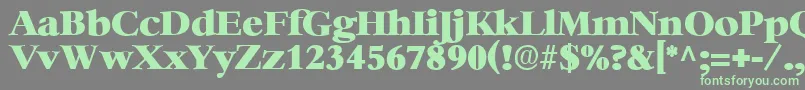 HeatherRegular Font – Green Fonts on Gray Background