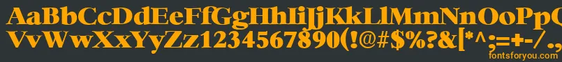 HeatherRegular Font – Orange Fonts on Black Background