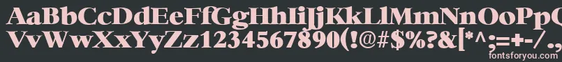 HeatherRegular Font – Pink Fonts on Black Background