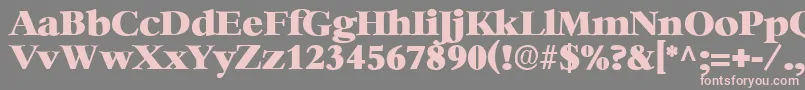 HeatherRegular Font – Pink Fonts on Gray Background