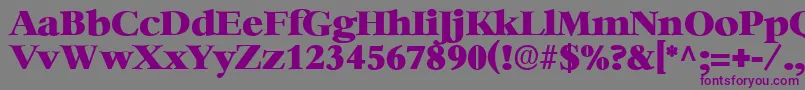 HeatherRegular Font – Purple Fonts on Gray Background