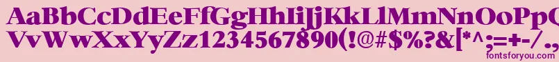 HeatherRegular Font – Purple Fonts on Pink Background