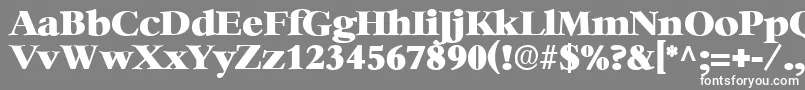 フォントHeatherRegular – 灰色の背景に白い文字