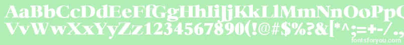HeatherRegular Font – White Fonts on Green Background