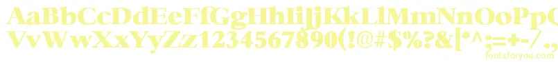 HeatherRegular Font – Yellow Fonts on White Background