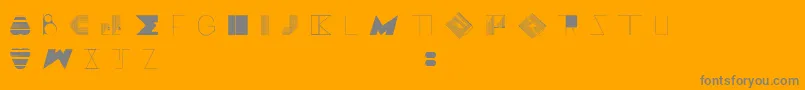 BossMThree Font – Gray Fonts on Orange Background