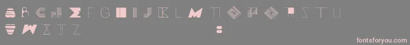 BossMThree Font – Pink Fonts on Gray Background