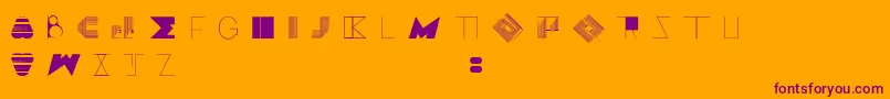 BossMThree Font – Purple Fonts on Orange Background