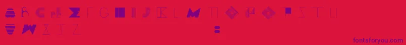 BossMThree Font – Purple Fonts on Red Background