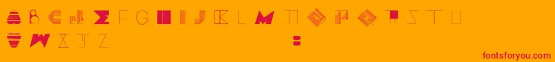 BossMThree Font – Red Fonts on Orange Background