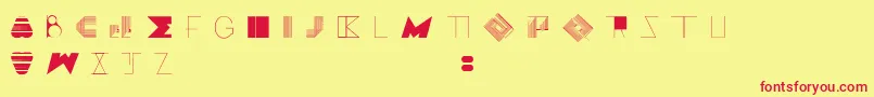 BossMThree Font – Red Fonts on Yellow Background