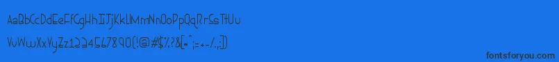 Czcionka Ephemerianthin – czarne czcionki na niebieskim tle