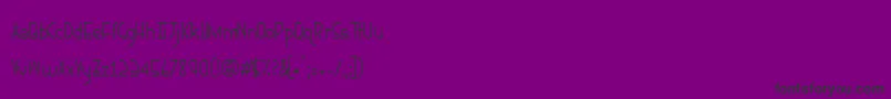 Ephemerianthin-Schriftart – Schwarze Schriften auf violettem Hintergrund