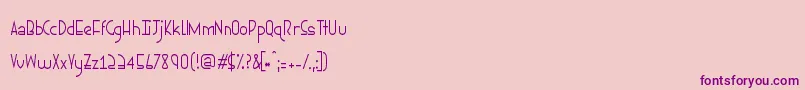 Ephemerianthin Font – Purple Fonts on Pink Background