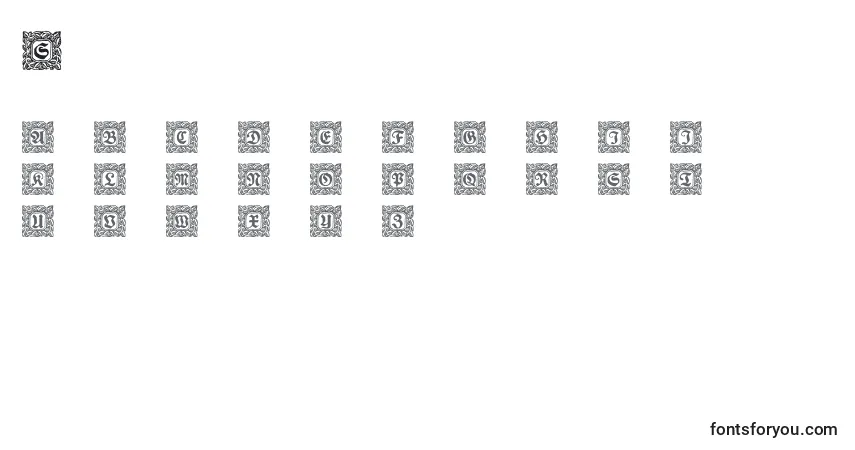 Schmuckinitialen2 Font – alphabet, numbers, special characters