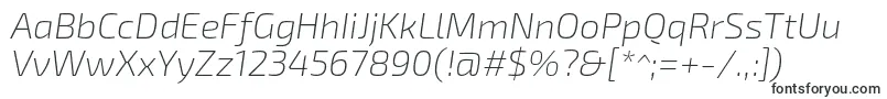 Шрифт Exo2.0Extralightitalic – типографские шрифты