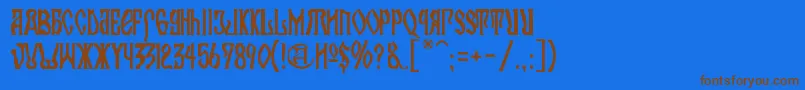 KremlinOrthodoxChurch Font – Brown Fonts on Blue Background