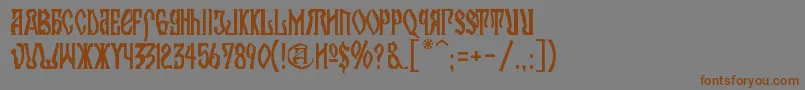 KremlinOrthodoxChurch Font – Brown Fonts on Gray Background
