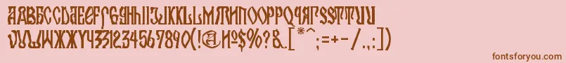 KremlinOrthodoxChurch Font – Brown Fonts on Pink Background