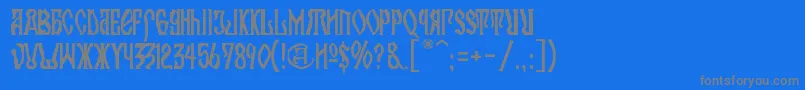 KremlinOrthodoxChurch Font – Gray Fonts on Blue Background