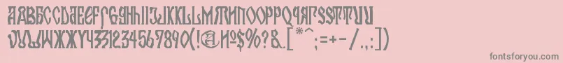 KremlinOrthodoxChurch Font – Gray Fonts on Pink Background