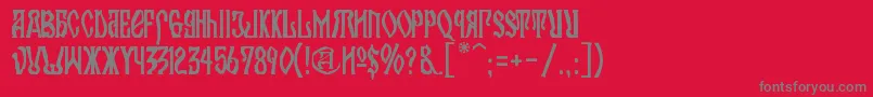 KremlinOrthodoxChurch Font – Gray Fonts on Red Background
