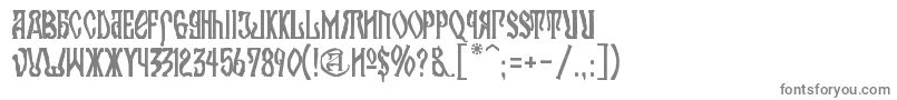 KremlinOrthodoxChurch Font – Gray Fonts on White Background