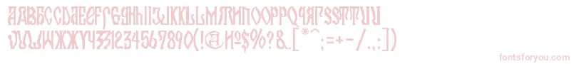 KremlinOrthodoxChurch Font – Pink Fonts on White Background