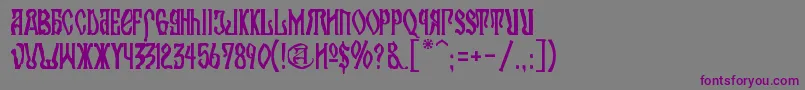 KremlinOrthodoxChurch Font – Purple Fonts on Gray Background