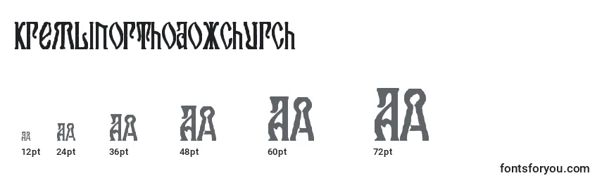 Размеры шрифта KremlinOrthodoxChurch