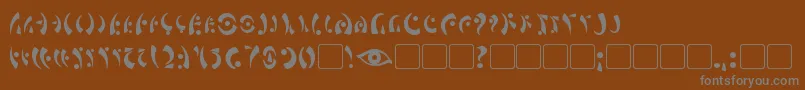 MarasEye Font – Gray Fonts on Brown Background