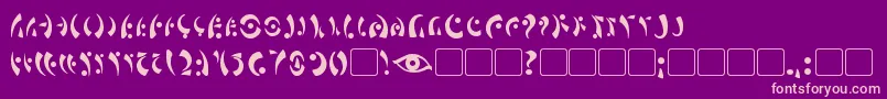 フォントMarasEye – 紫の背景にピンクのフォント