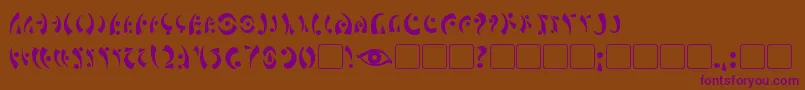 MarasEye-Schriftart – Violette Schriften auf braunem Hintergrund